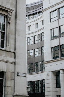 Snapshot of the exterior of the London Global Law Firm office building in a classic London street.