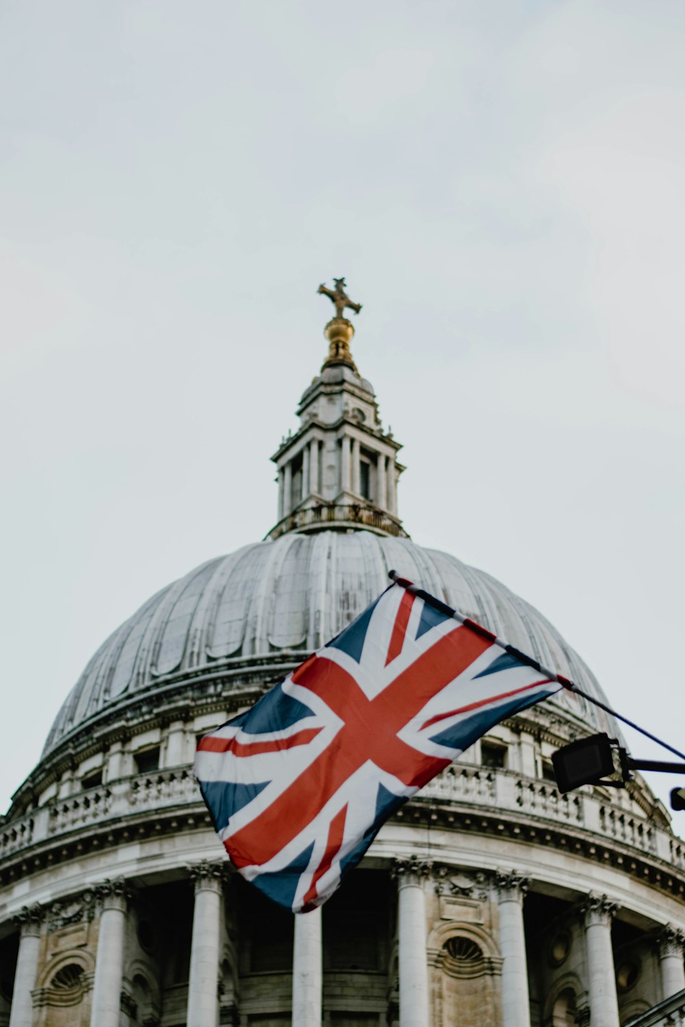 a flag on a building