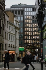 people walking on a street