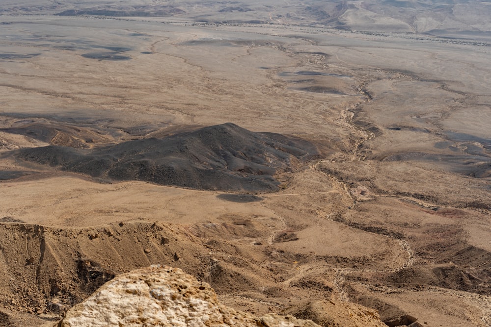 a high angle view of a desert