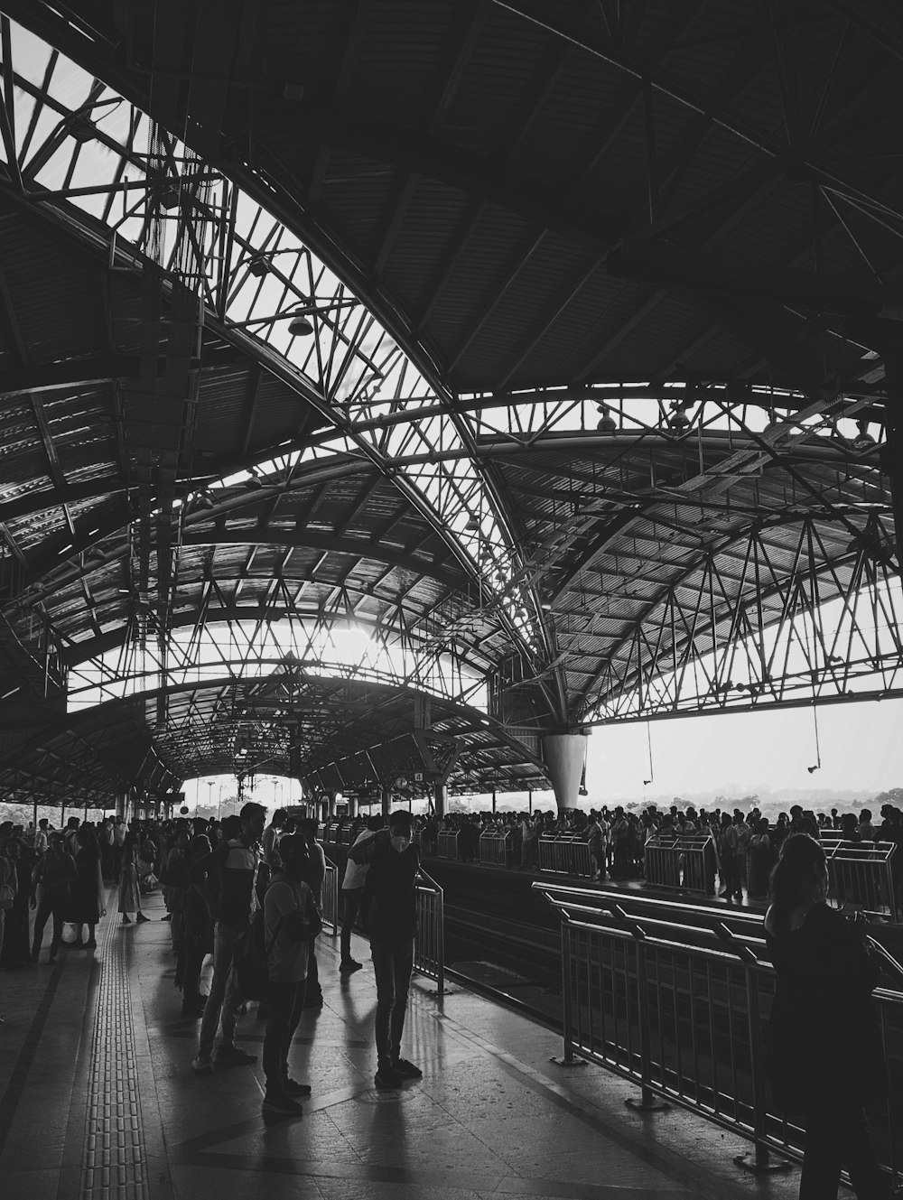 a large group of people in a large building