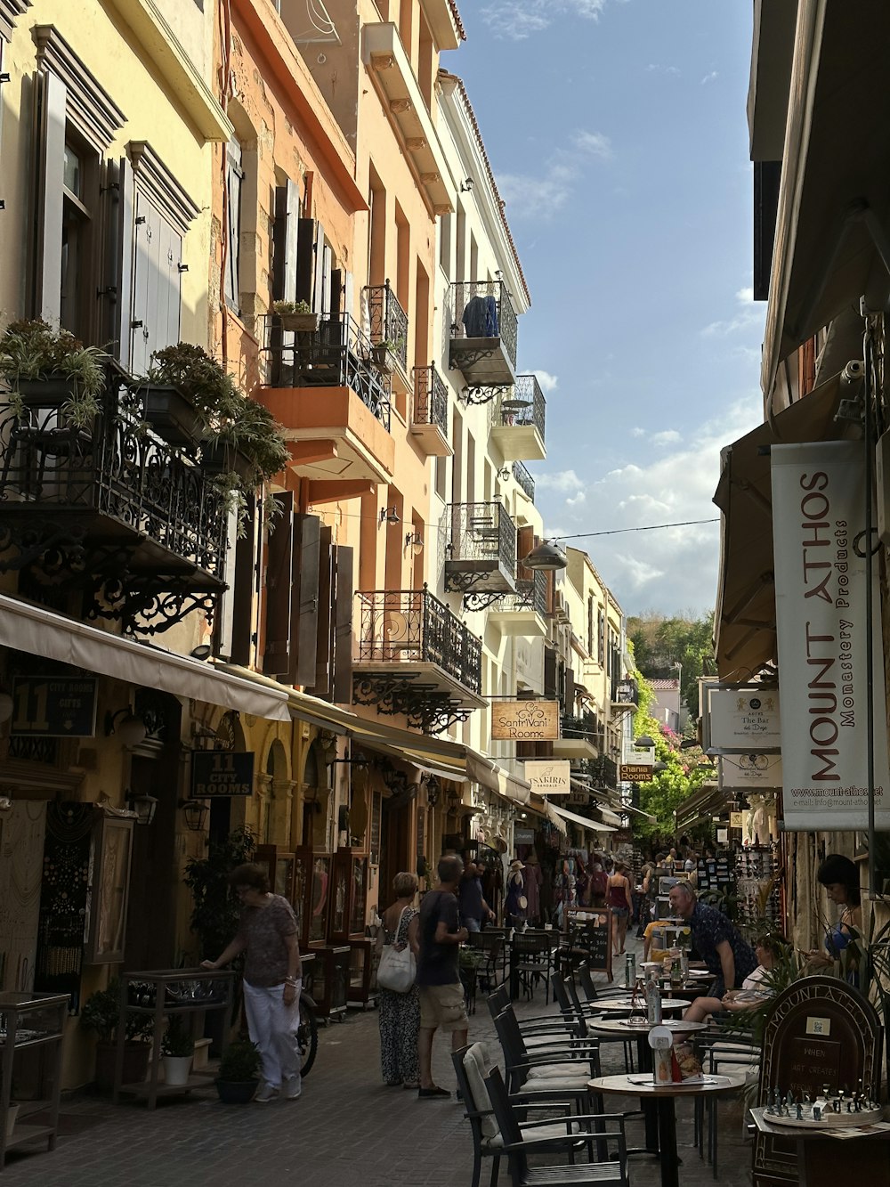 people walking on a street