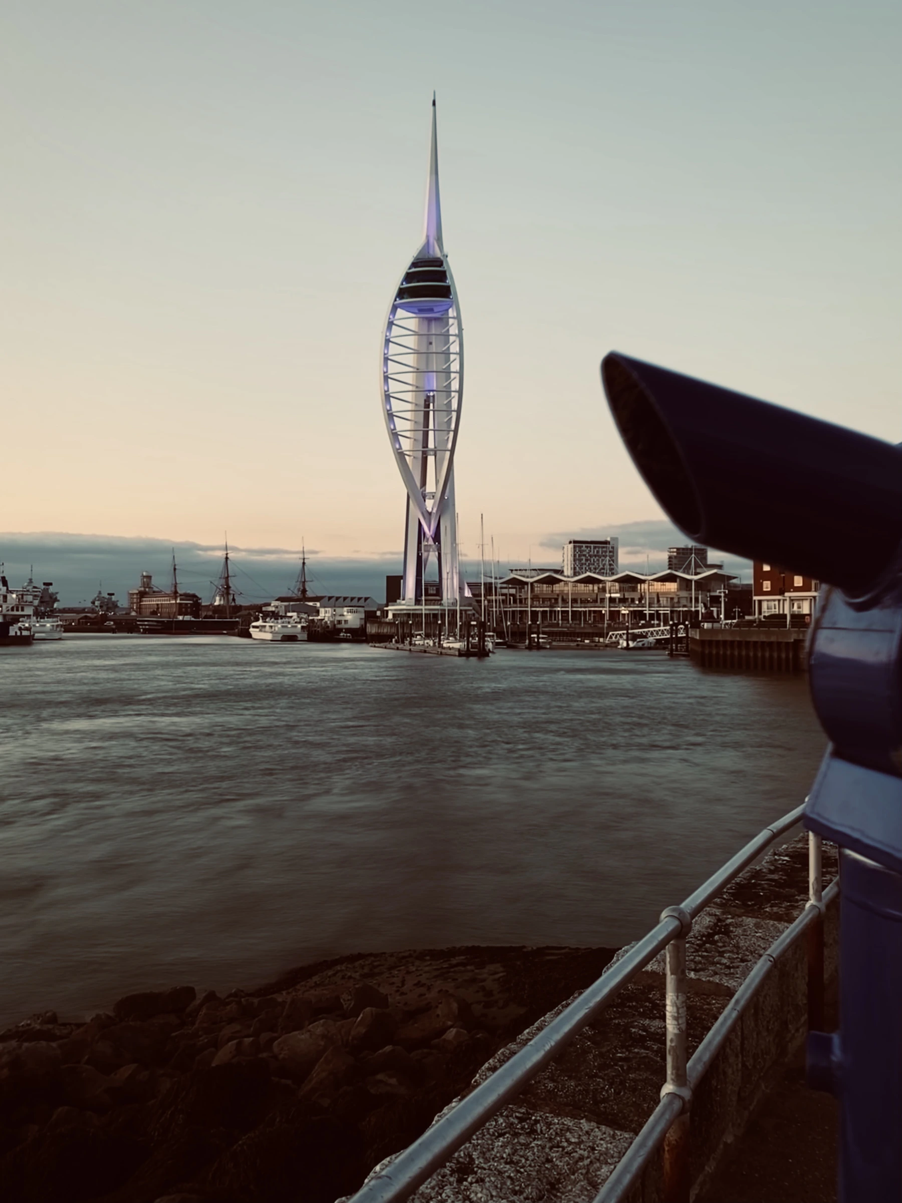 Spinnaker Tower and Portsmouth waterfront in Old Portsmouth, Hampshire