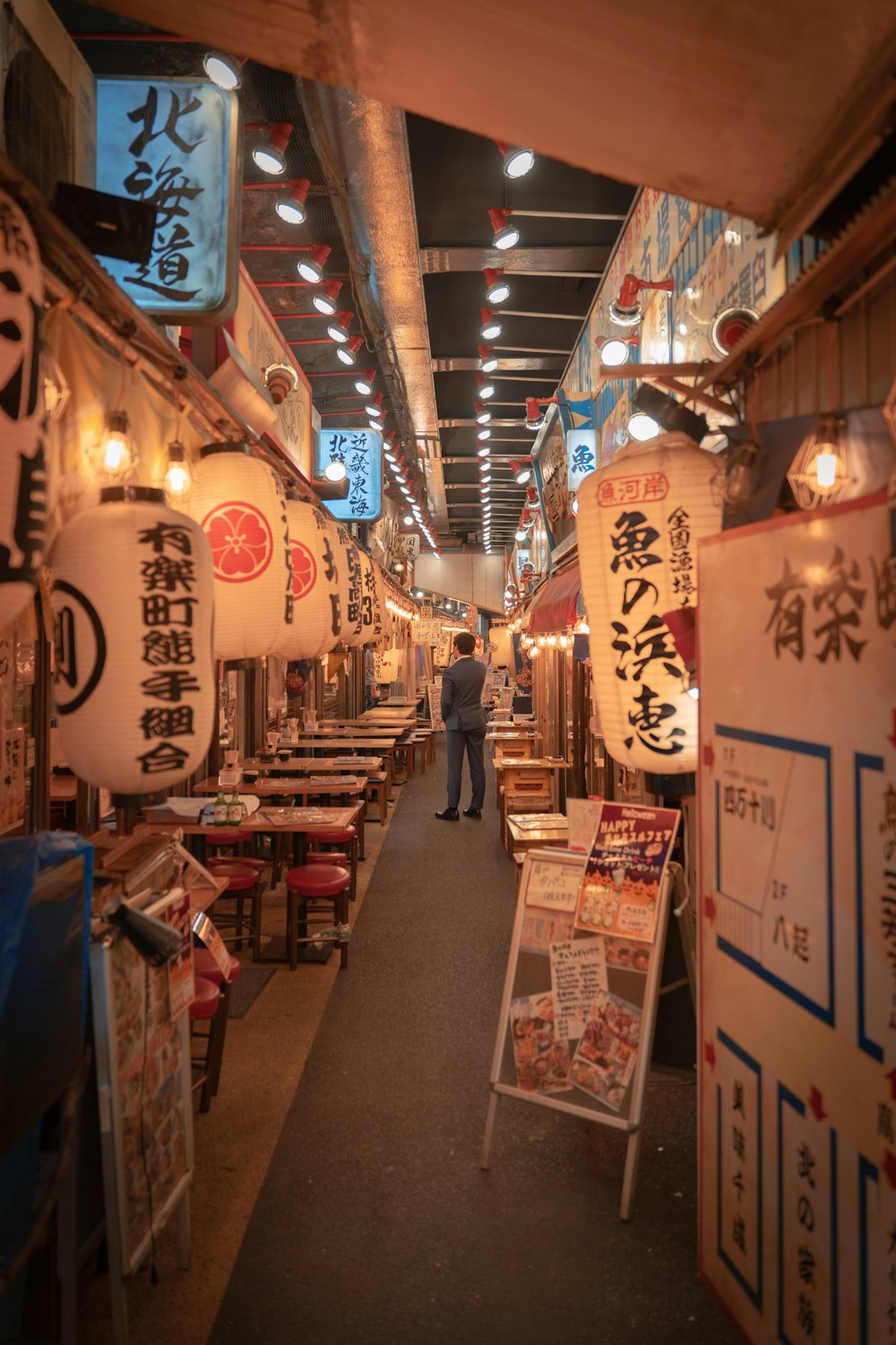 a person walking in a store