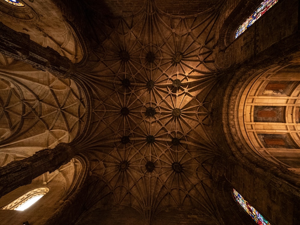 a ceiling with many lights