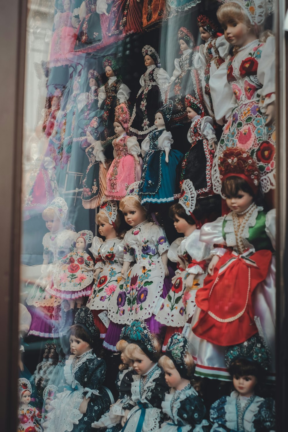 a group of dolls