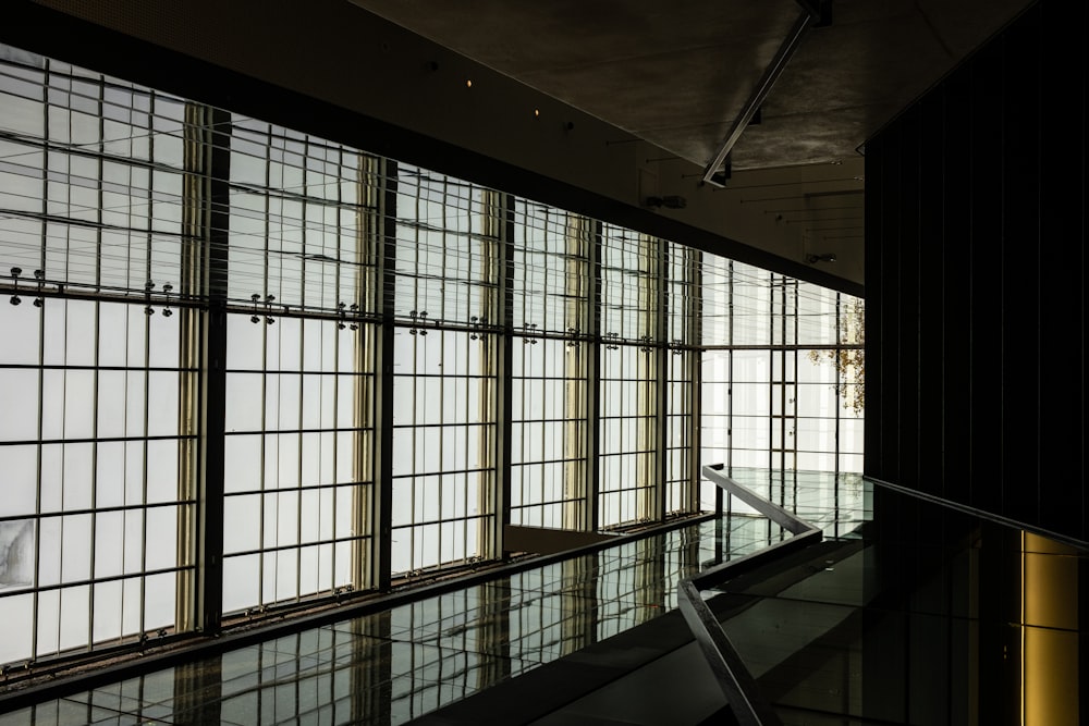 a staircase in a building