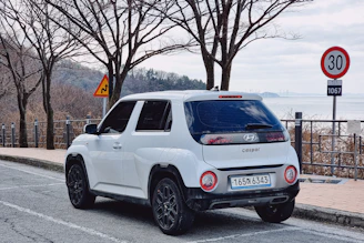 A calm driving lesson scene with a car parked near a scenic spot in Waterlooville.