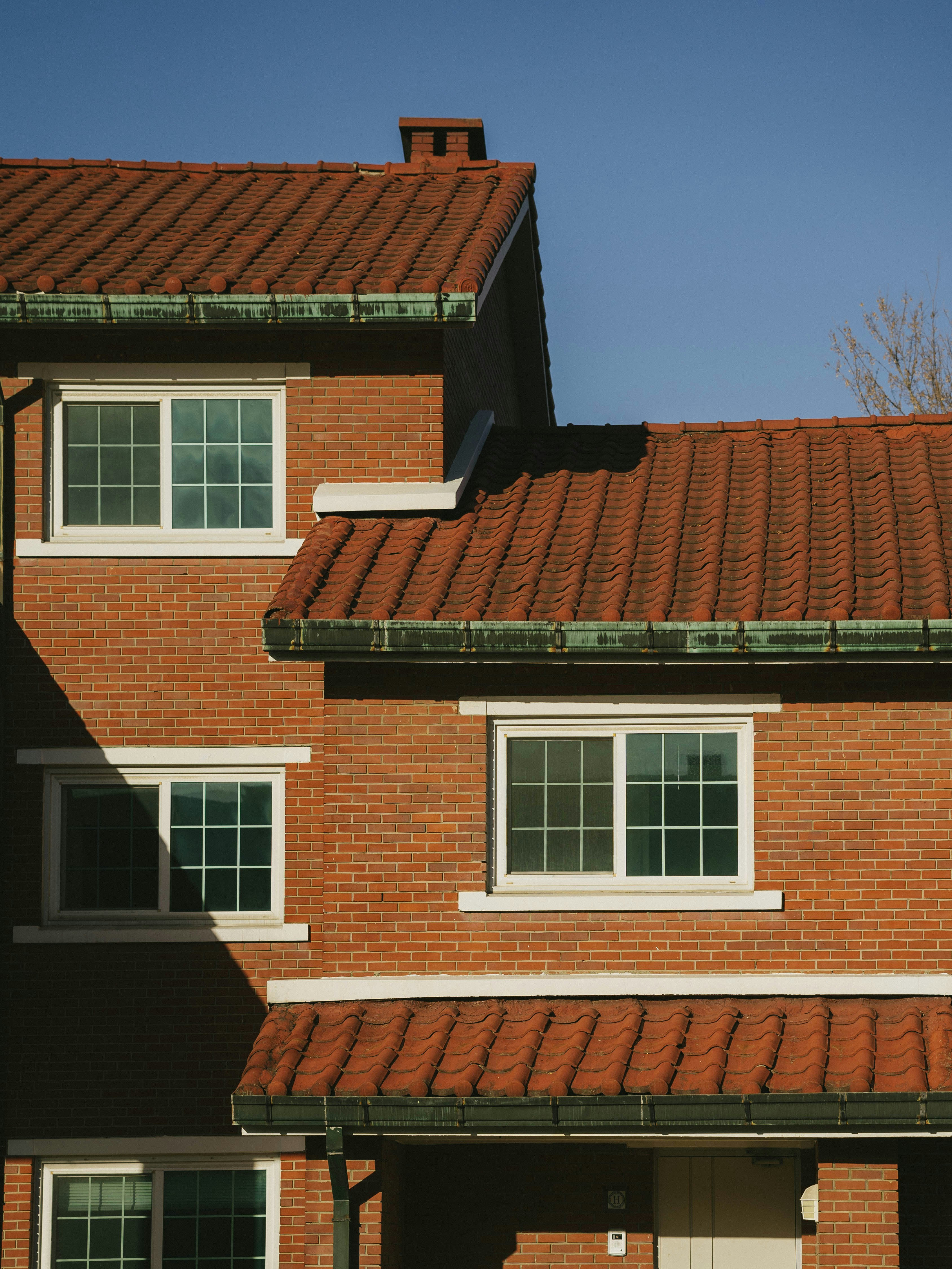 a building with a red roof