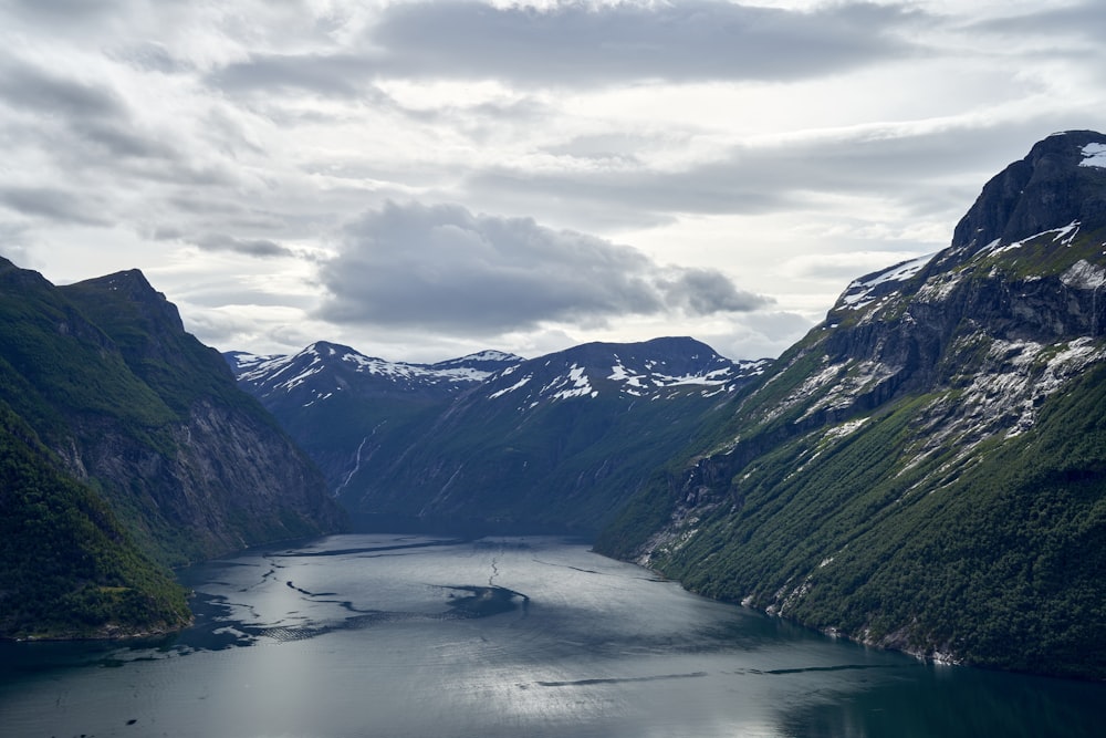 a river between mountains