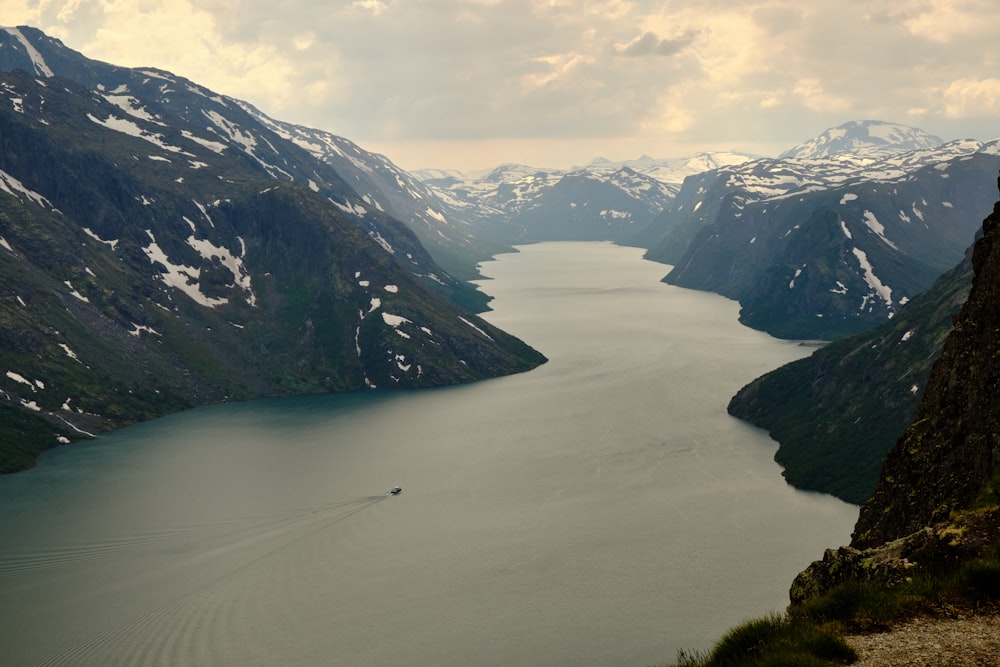 a river between mountains