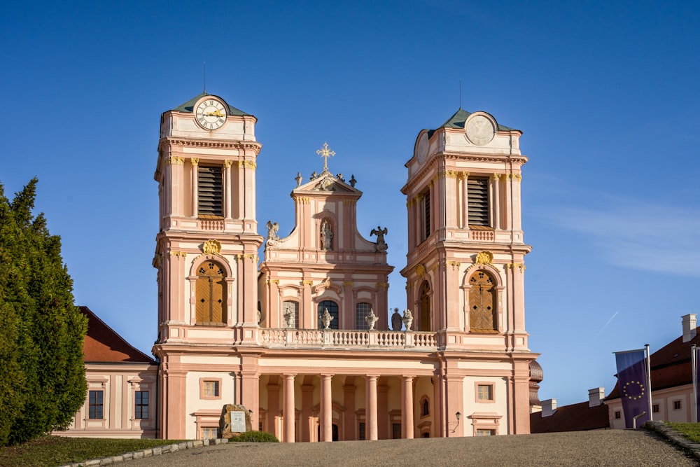 a large building with a clock tower