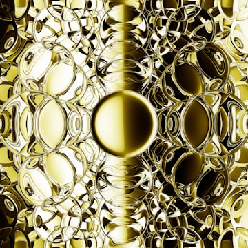 Abstract image of interconnected golden lines symbolizing harmony and connection.