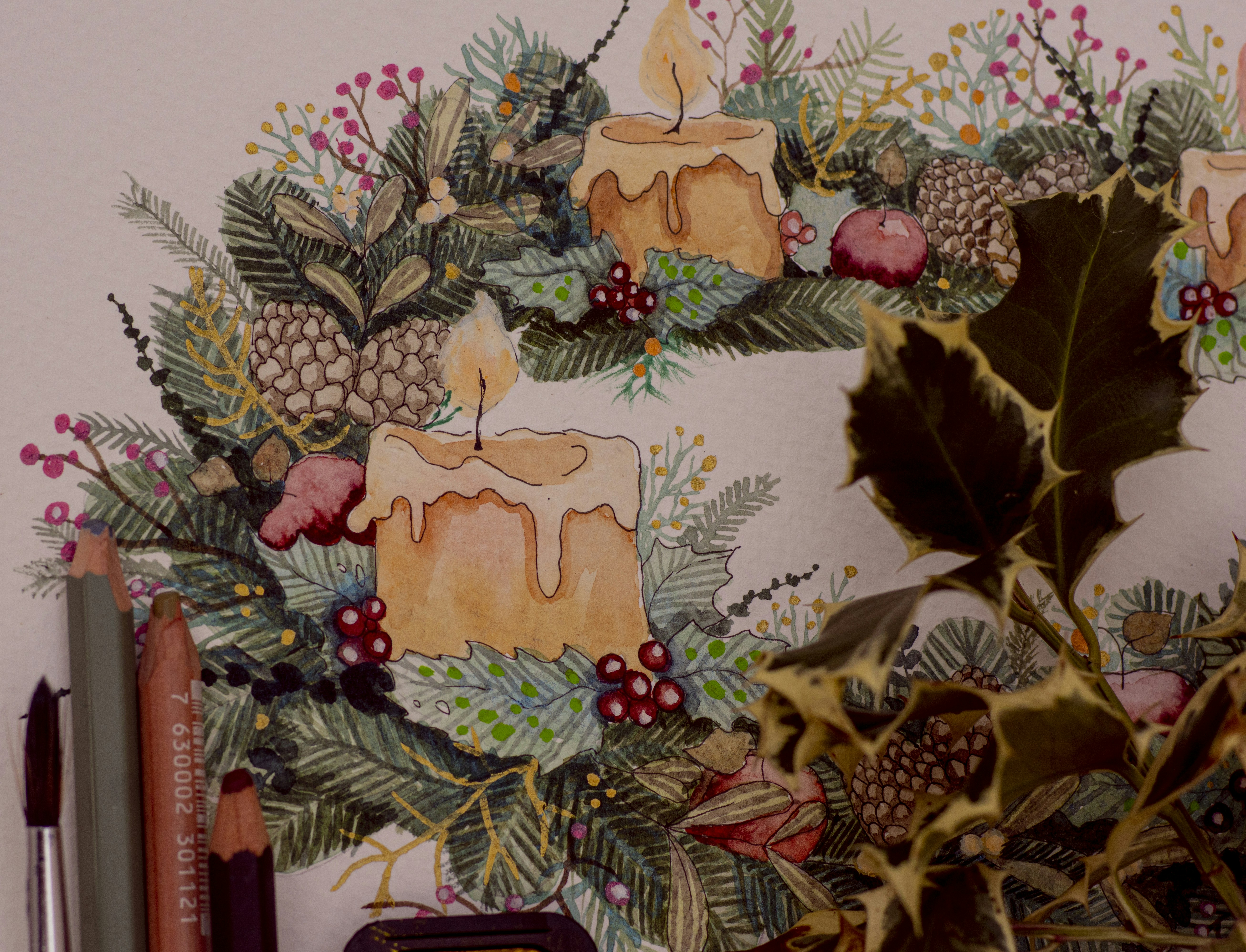 a map with a map and a few pieces of art