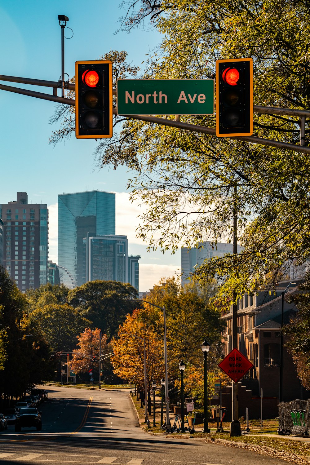 a traffic light has changed to red