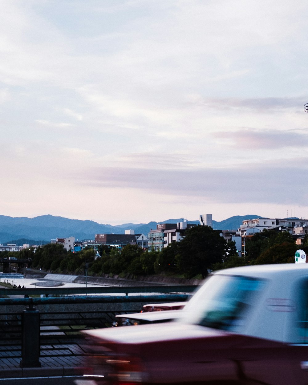 a view of a city from a rooftop