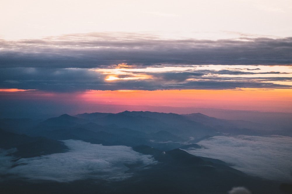 a view of a mountain range