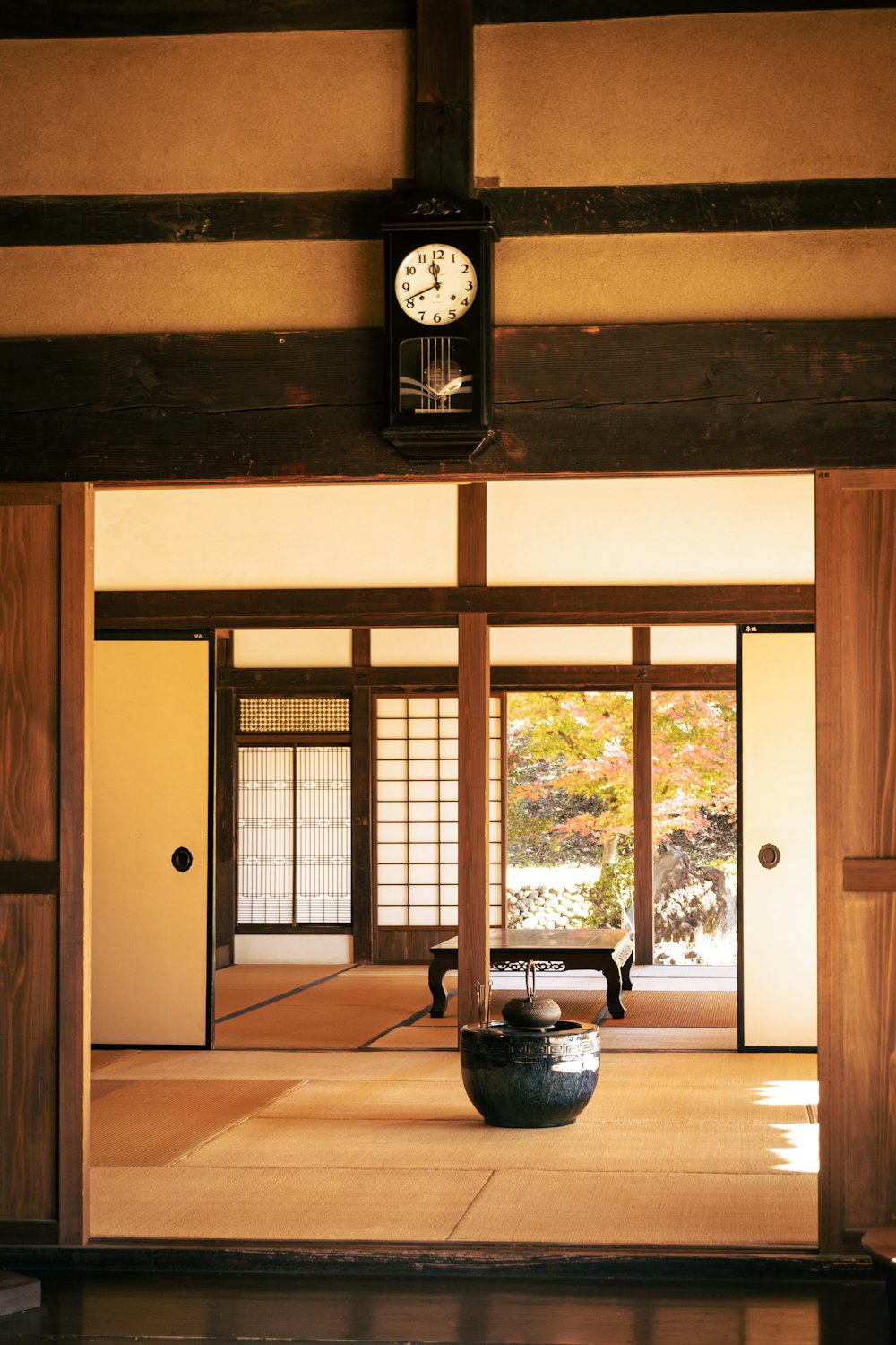 a clock on a wall