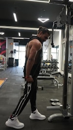 a man working out in a gym