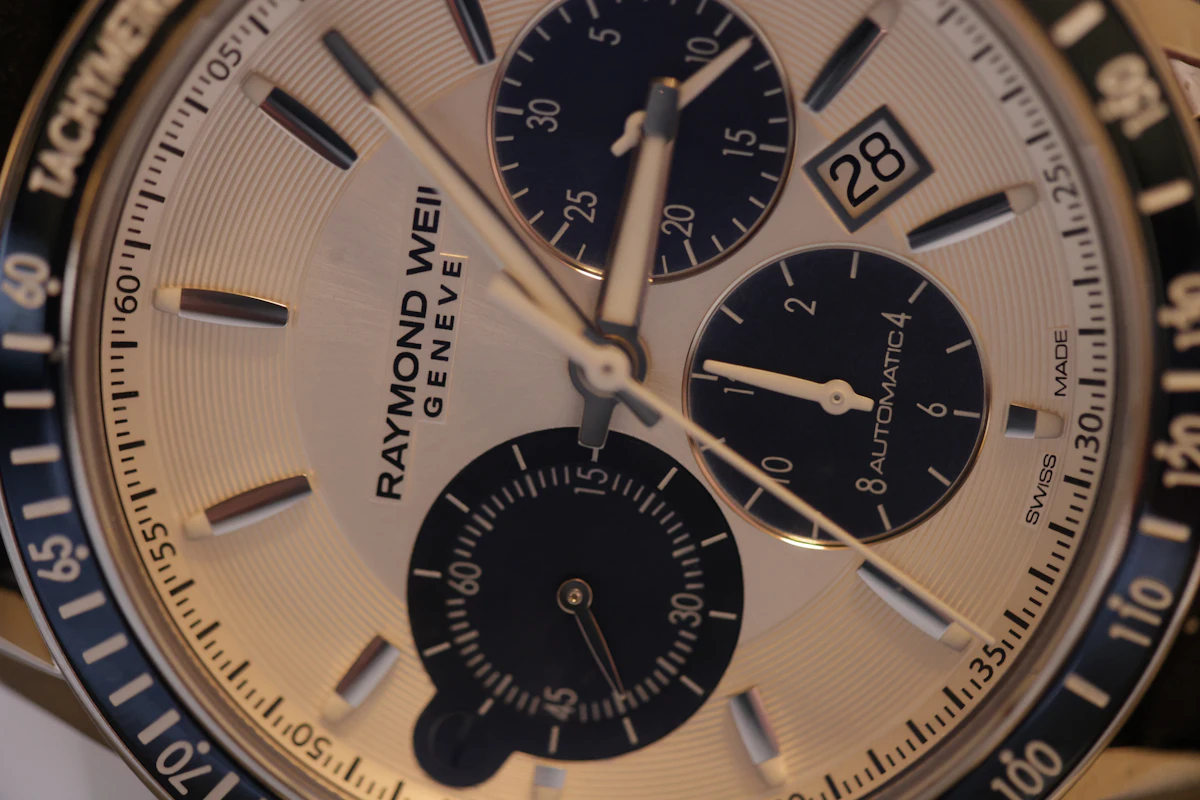 Orologio Raymond Weil, dettaglio quadrante Geneve