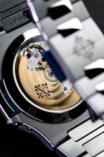 a close up of a watch