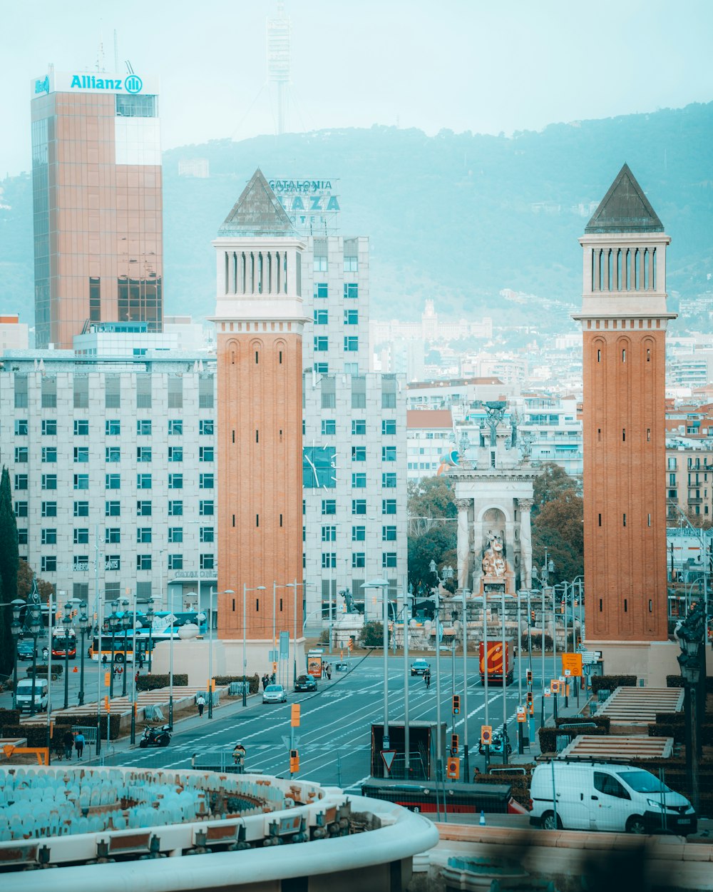 a city with tall buildings