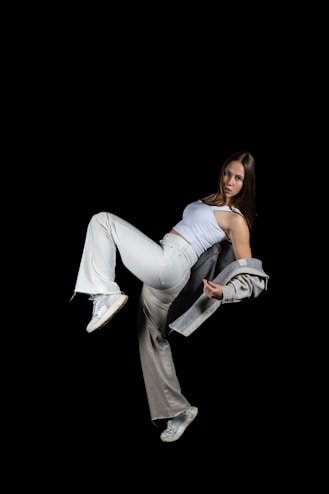 a person in a white shirt