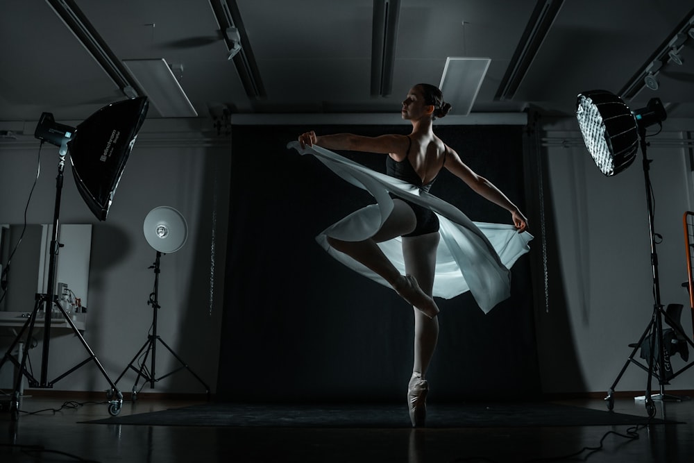 a person dancing on a stage