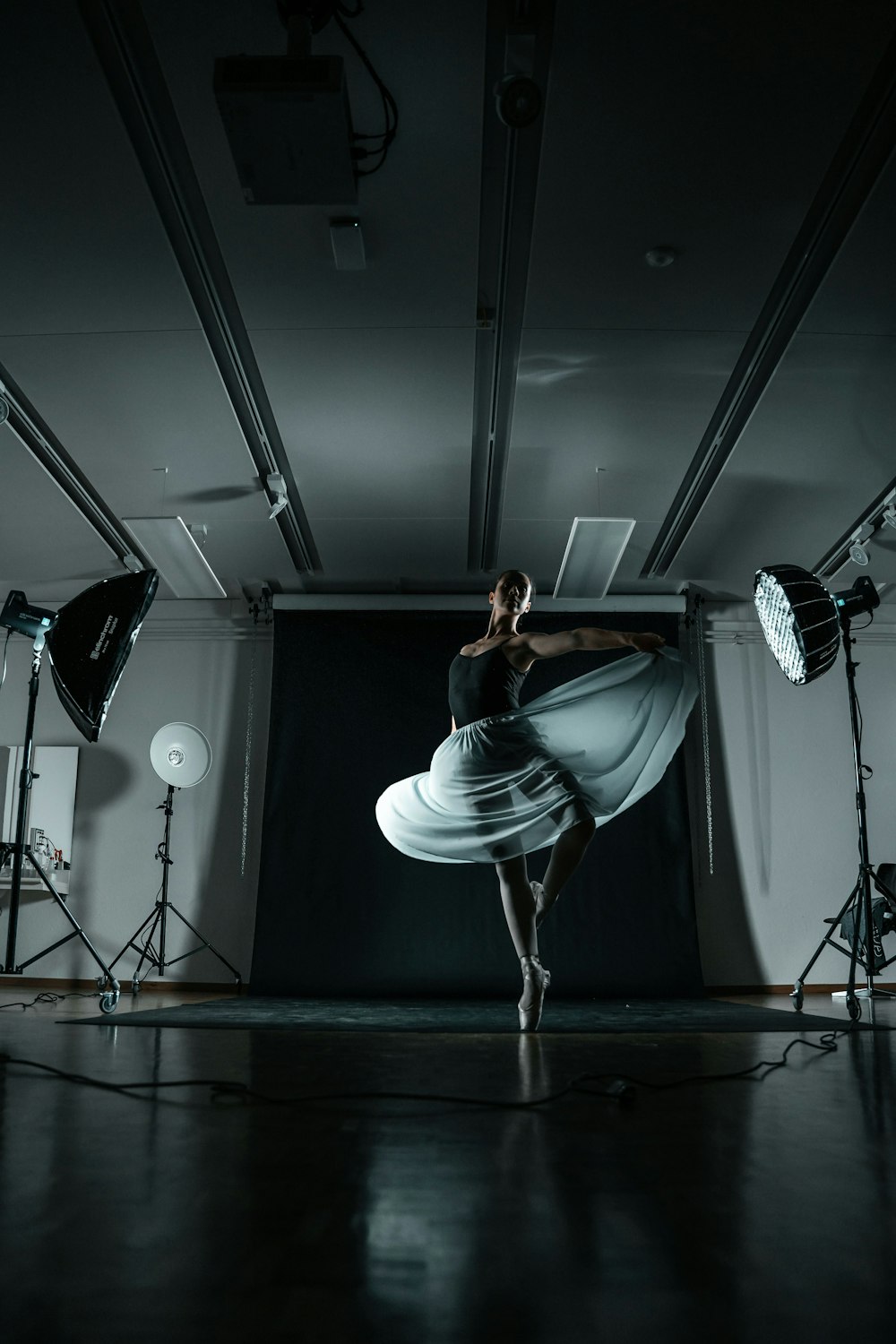 a person dancing on a stage