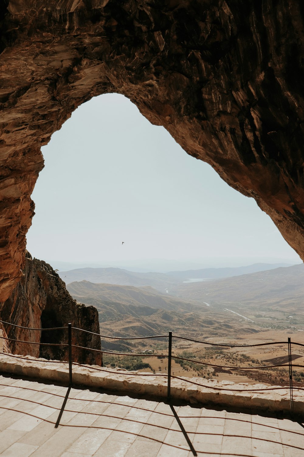 a bridge going through a canyon