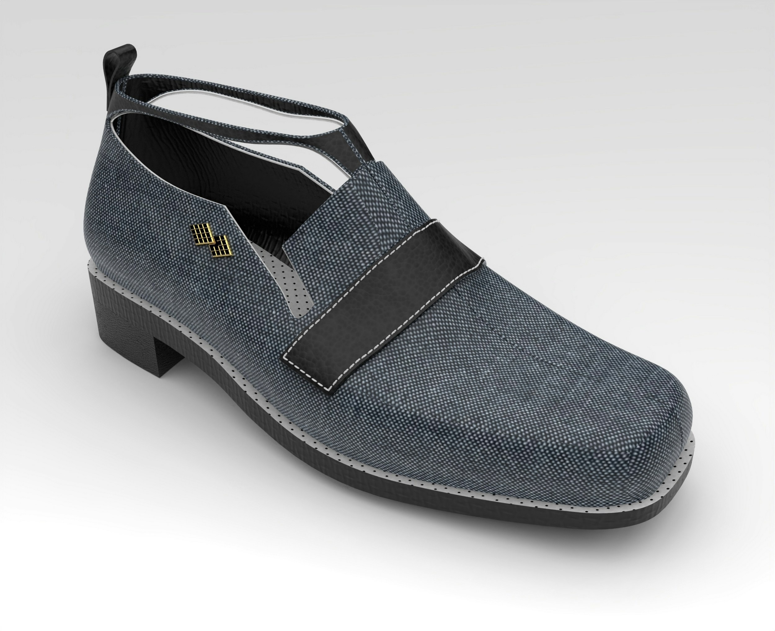 a black and white shoe