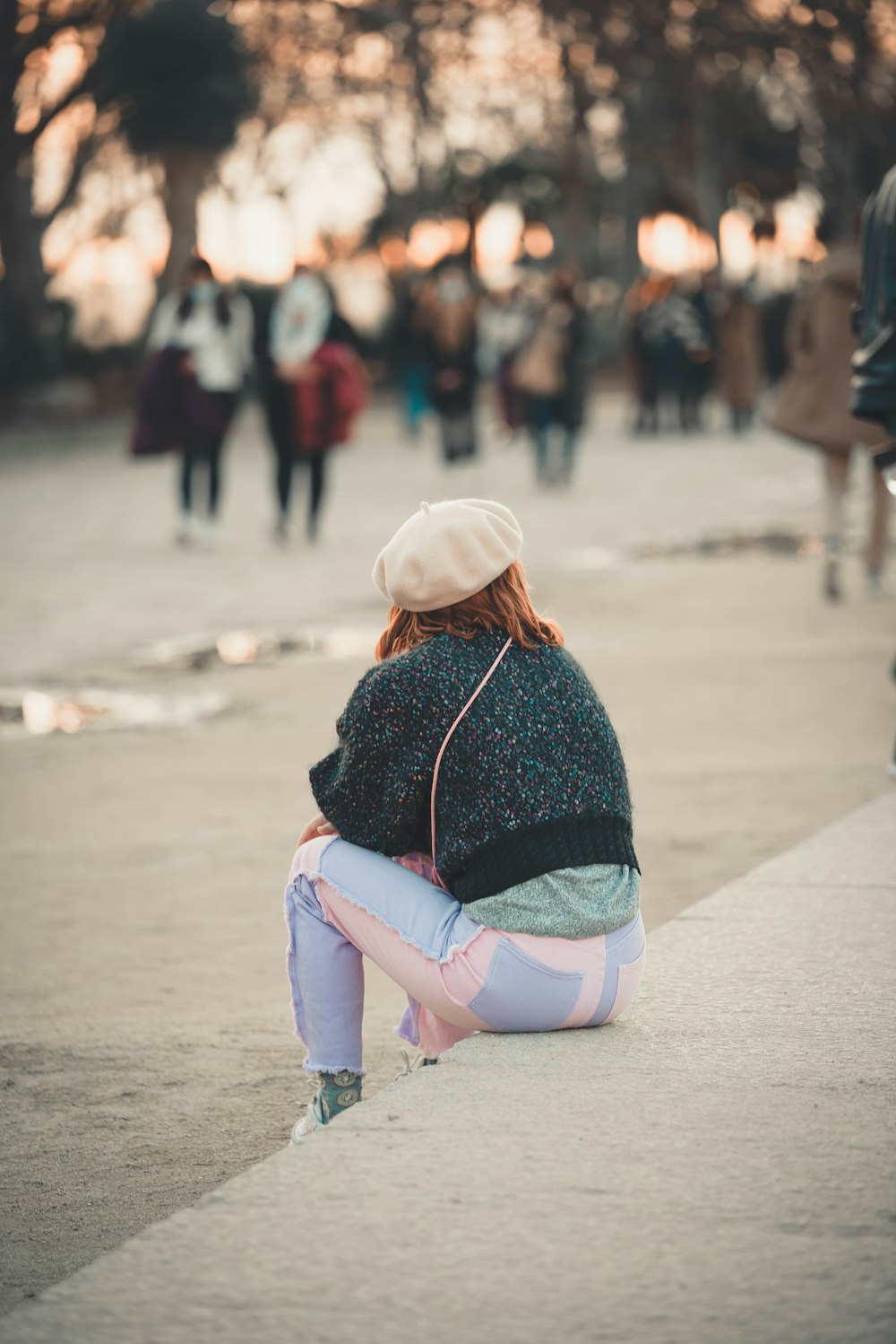 a person sitting on the ground