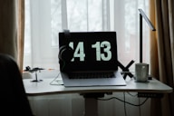 a laptop on a desk