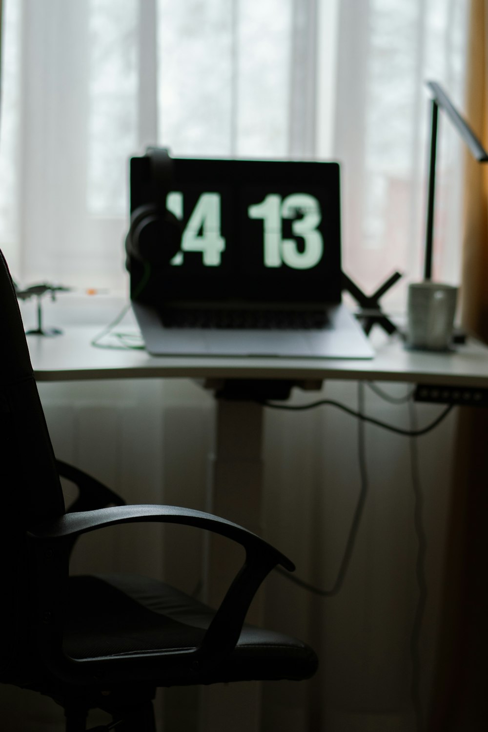 a laptop on a desk