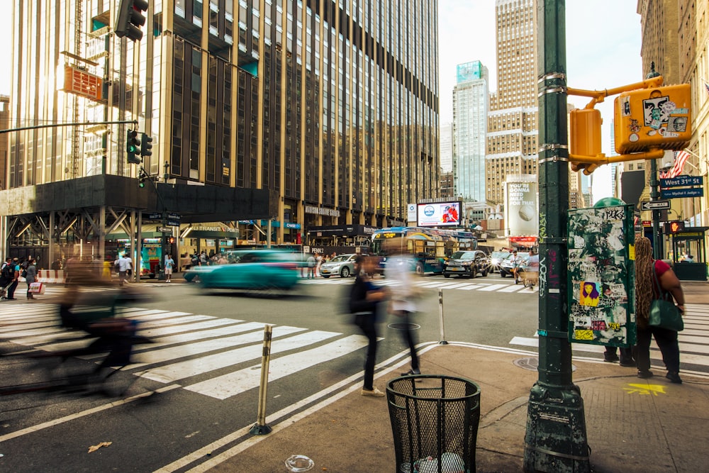 a busy city street