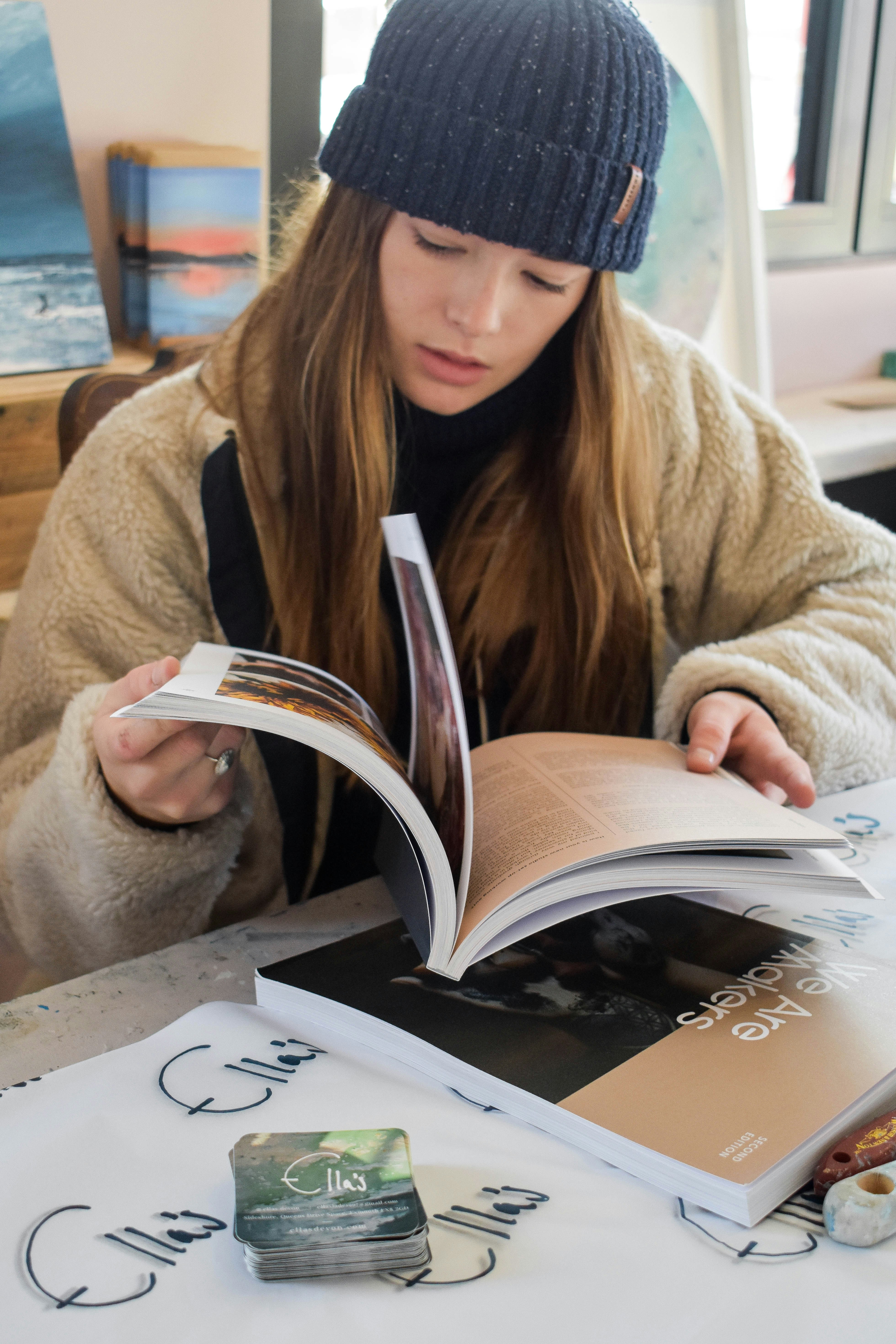 a person reading a book