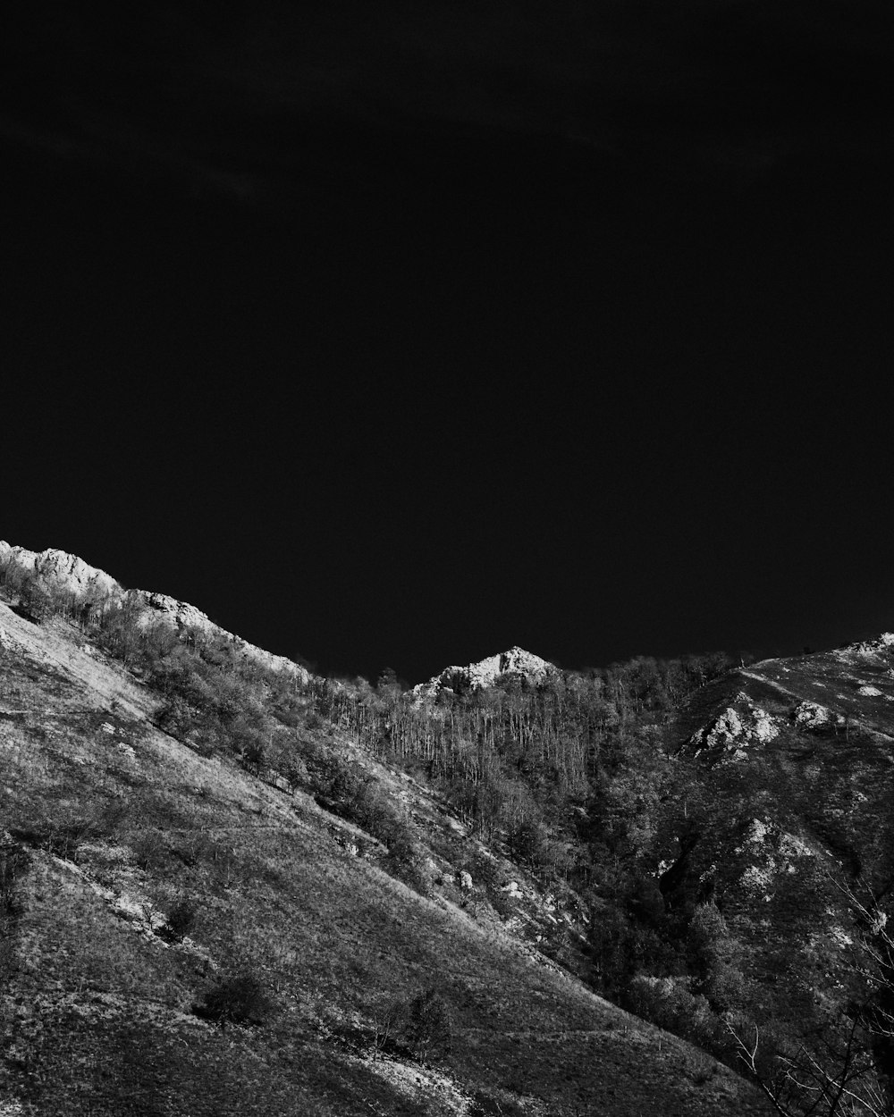 a mountain with snow