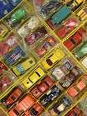 High-quality auto parts arranged neatly for display.