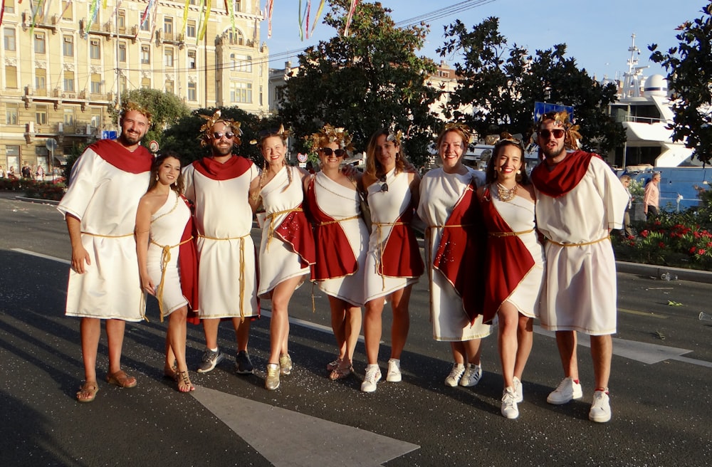 a group of people in clothing