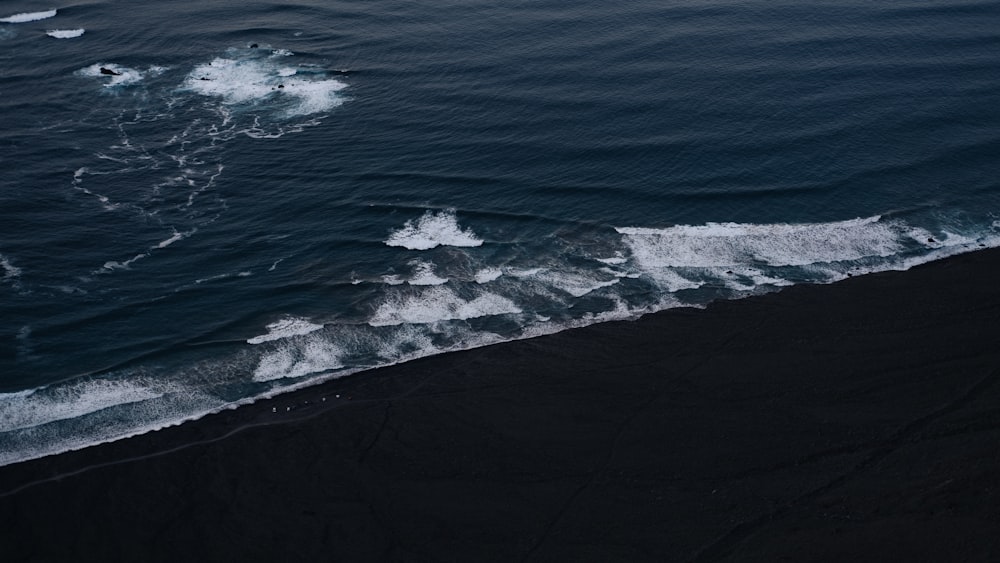 waves on a beach