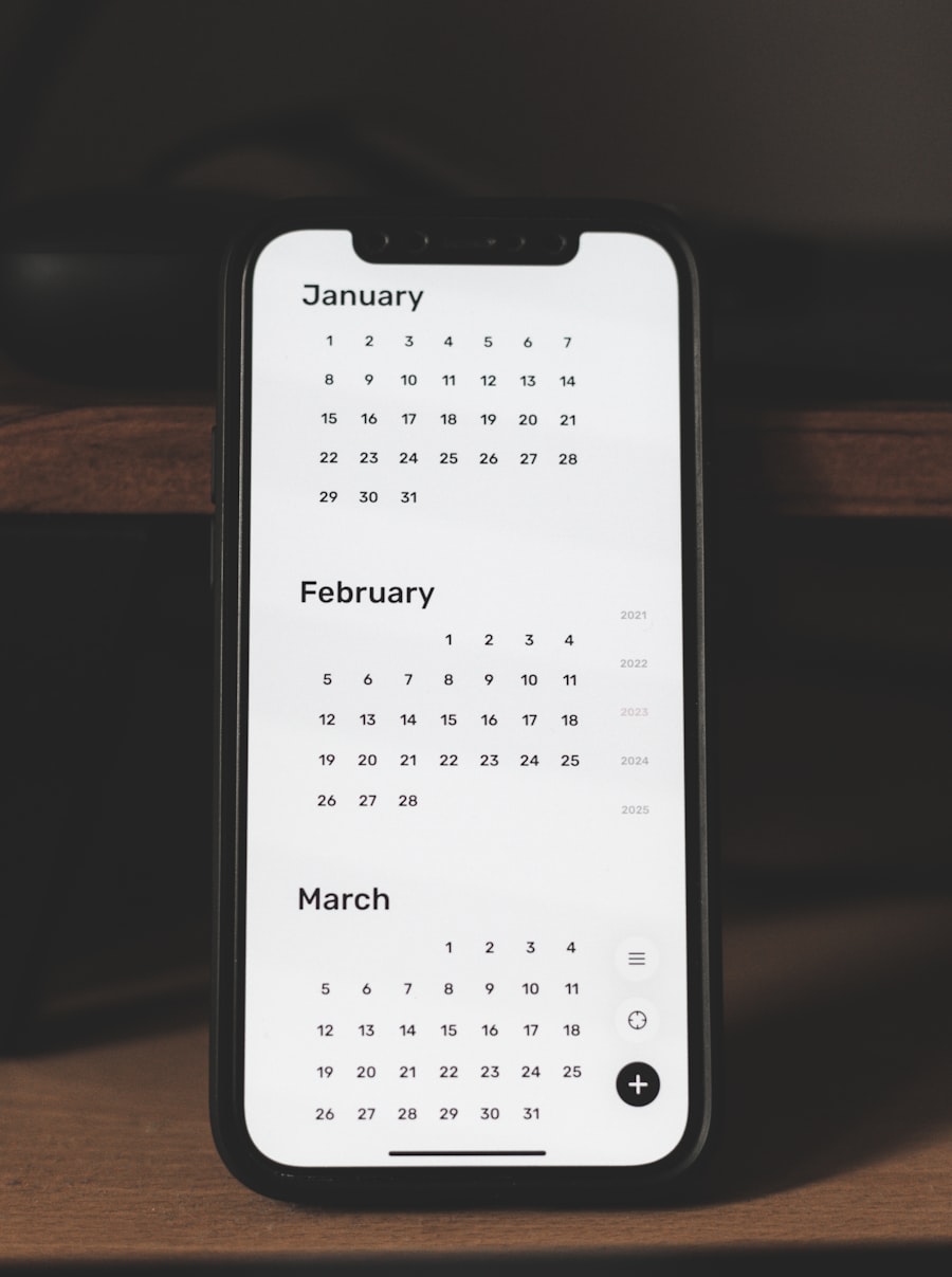 A scheduled calendar