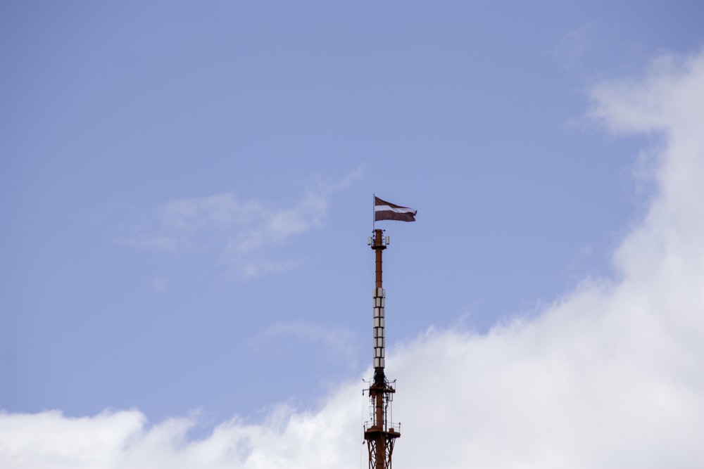 a flag on a pole