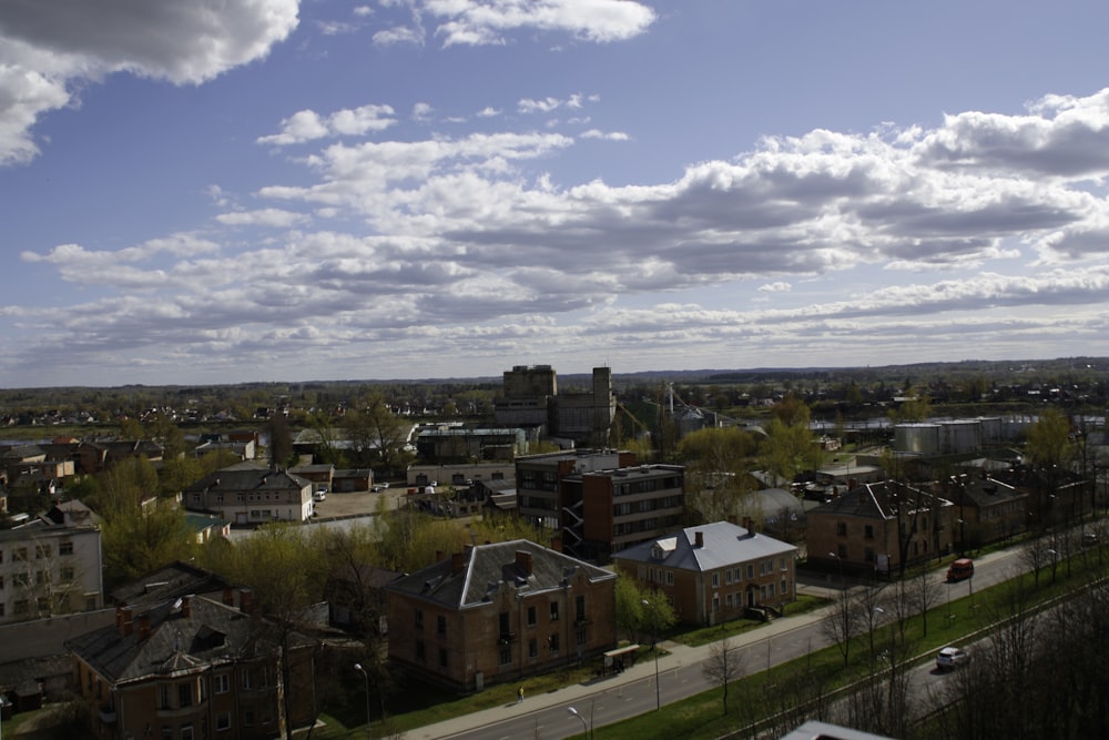 a city with many buildings