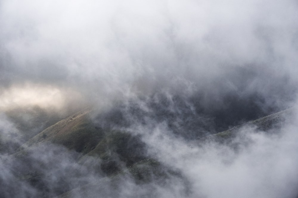 a large cloud of smoke