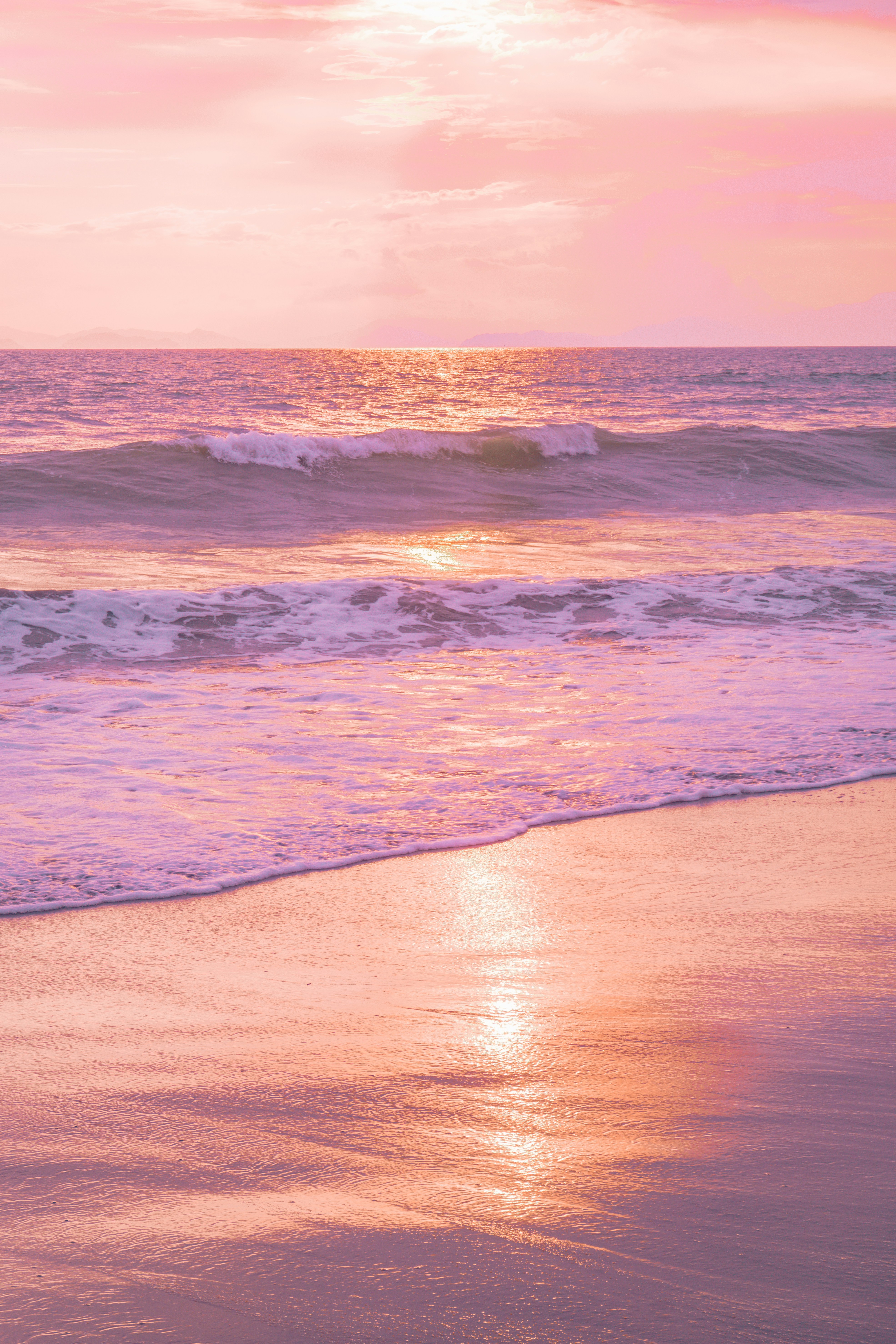 waves crashing on a beach