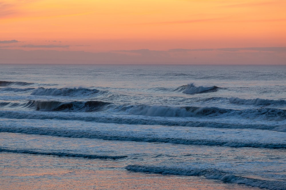 waves on a beach