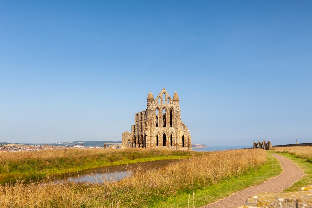 a stone building with a tower