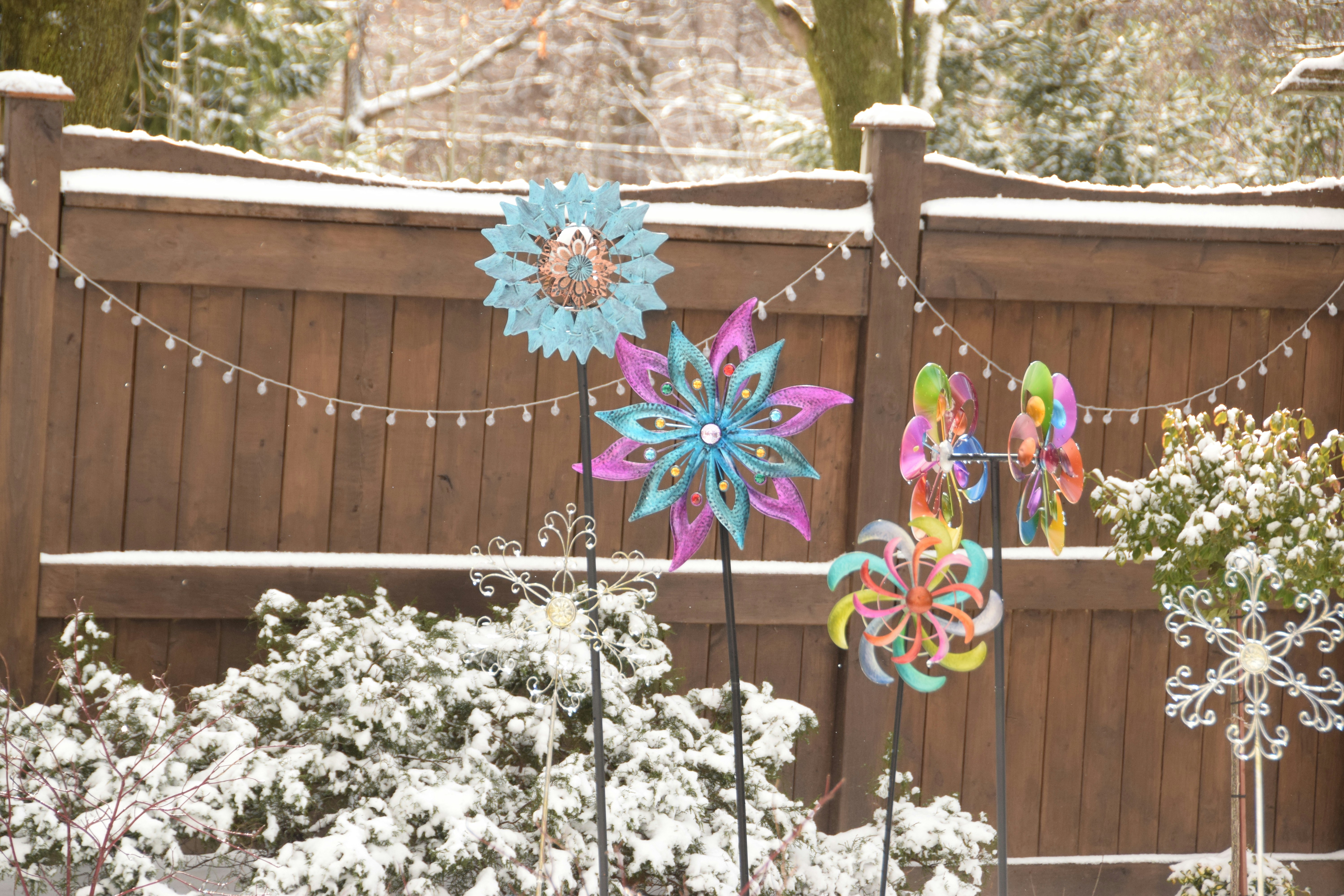 A winter-themed birthday party with snowflake decorations