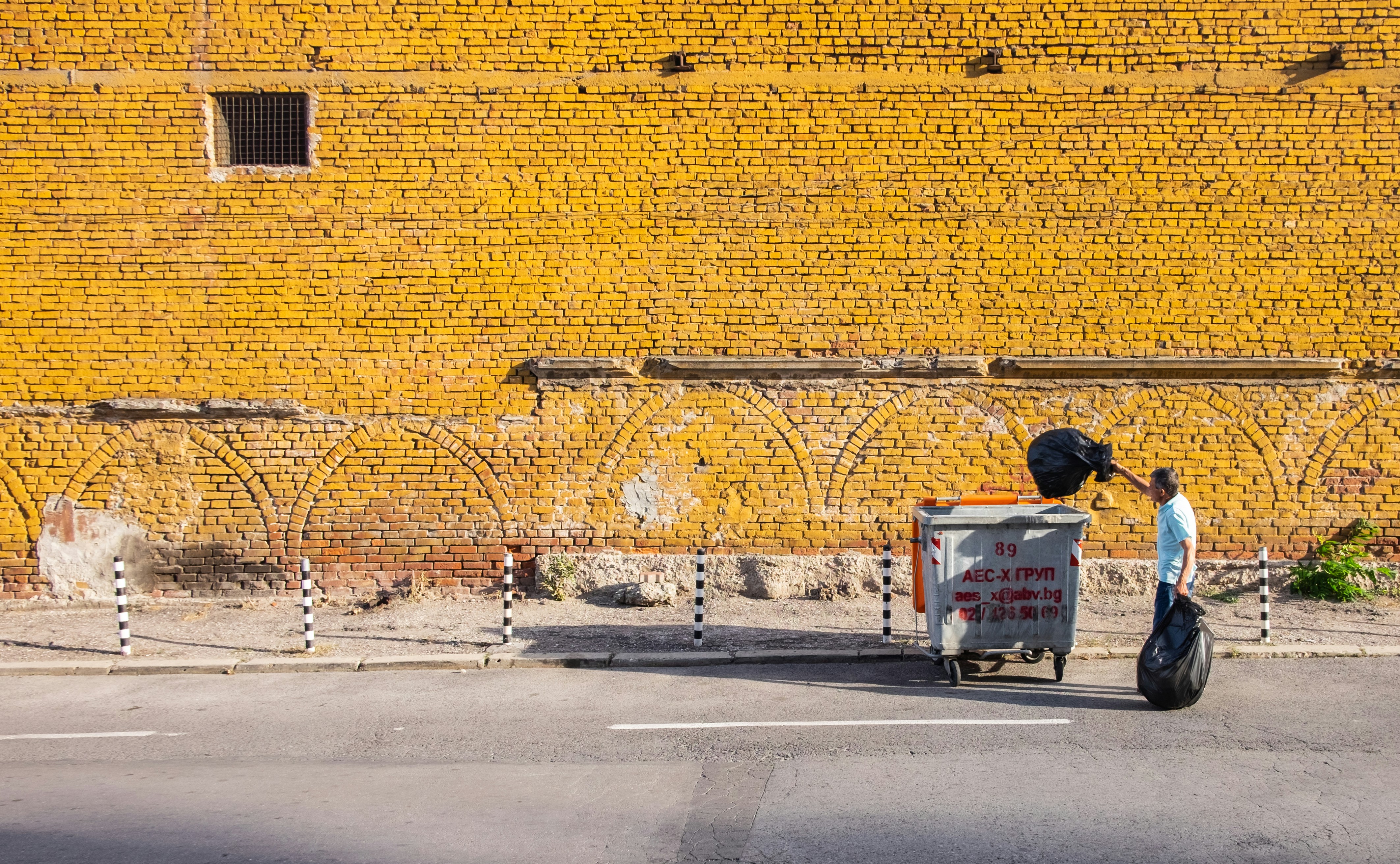 a person carrying a bag