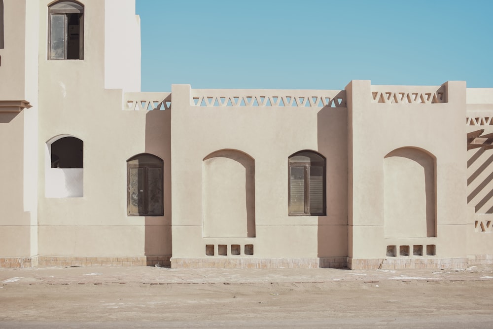 a building with arched windows